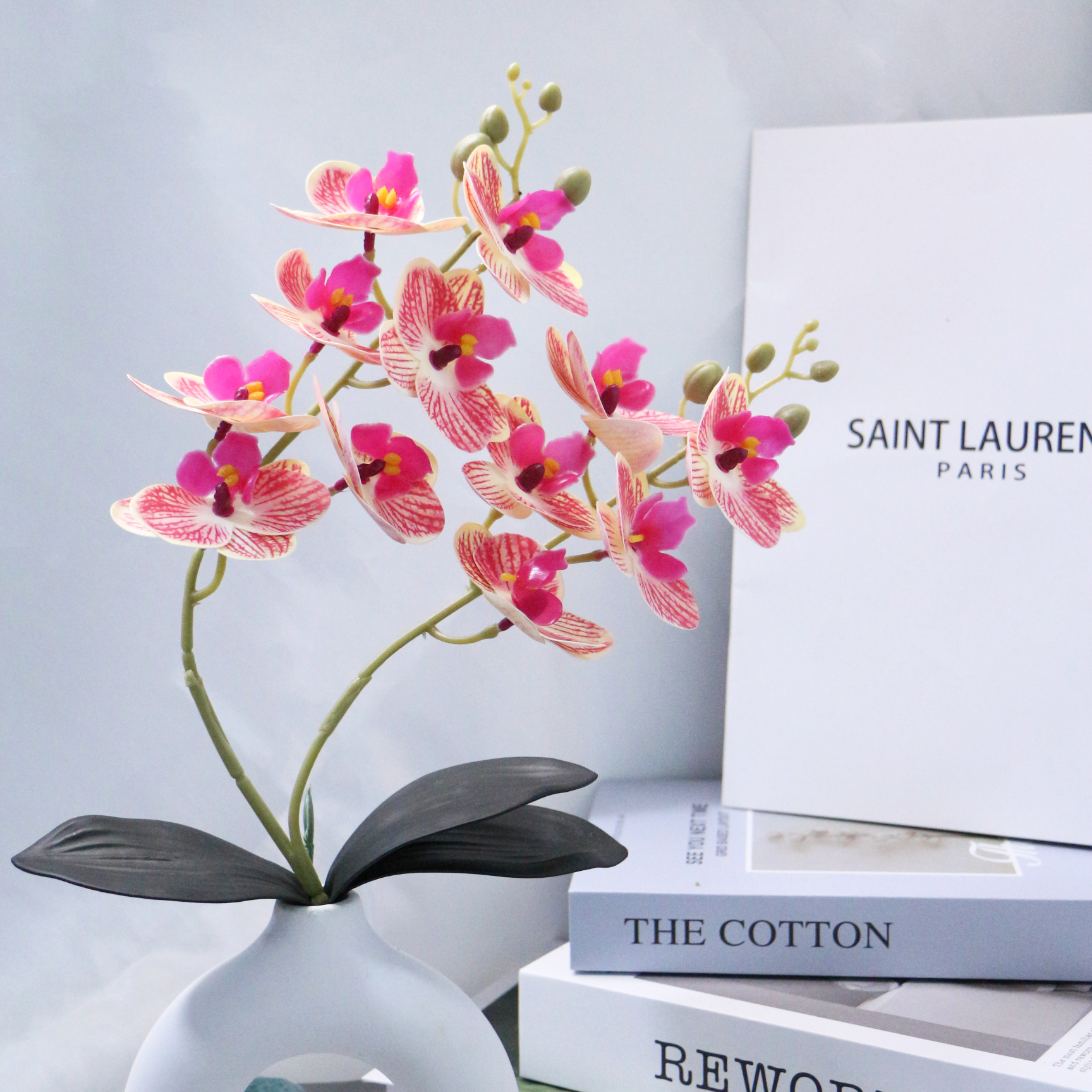 12 head phalaenopsis artificial flower home bedroom decoration phalaenopsis 12 head phalaenopsis artificial flower home bedroom decoration phalaenopsis
