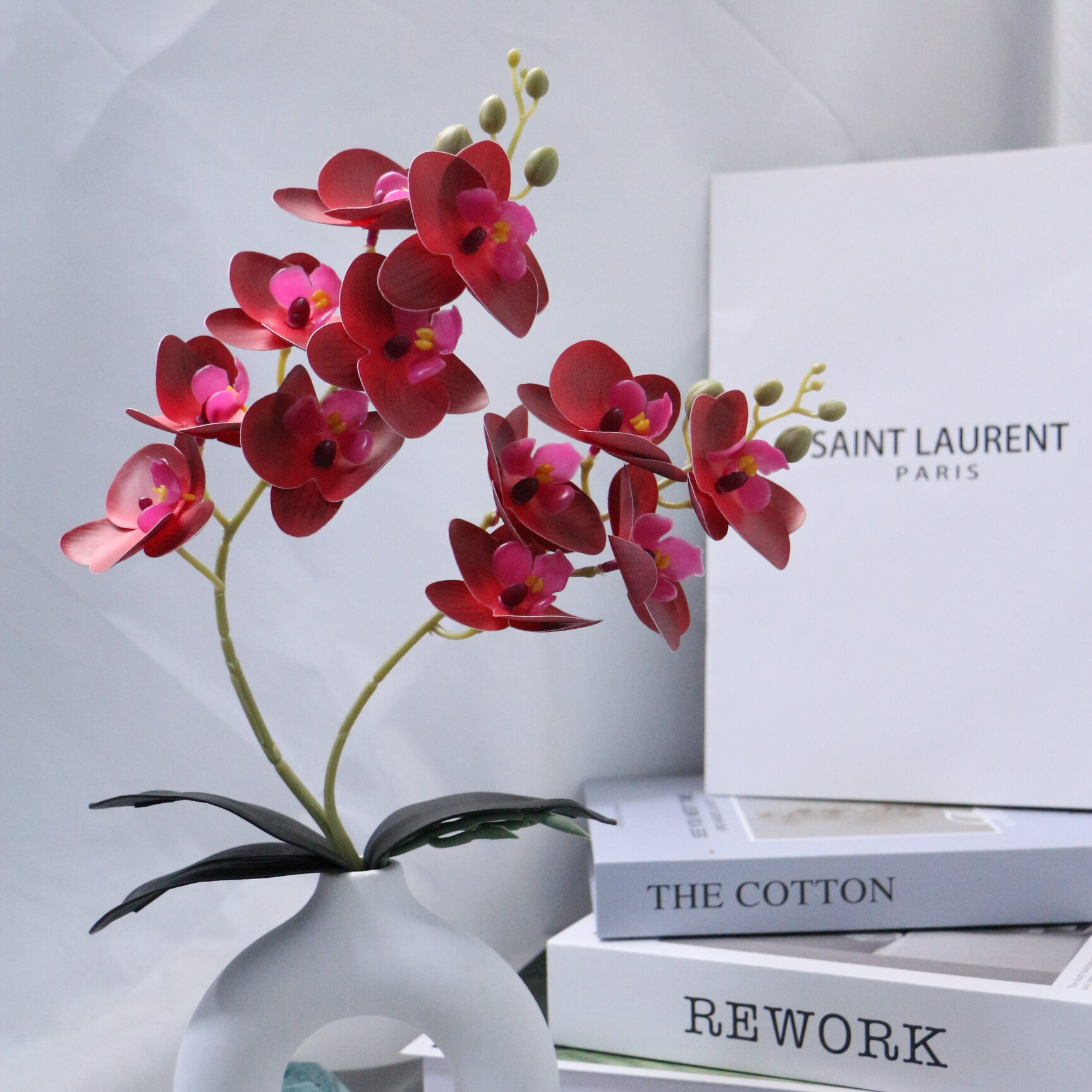 12 head phalaenopsis artificial flower home bedroom decoration phalaenopsis 12 head phalaenopsis artificial flower home bedroom decoration phalaenopsis