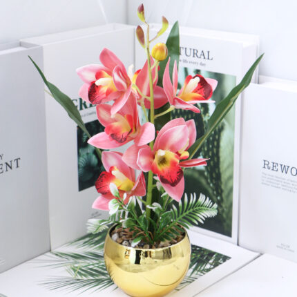 8 head cymbidium artificial flower home bedroom decoration (复制)