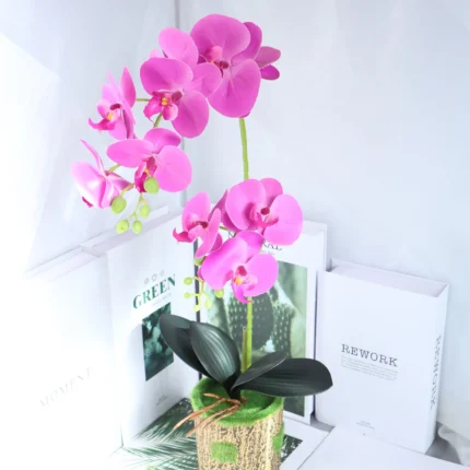 10 head phalaenopsis artificial flower home bedroom decoration (复制)