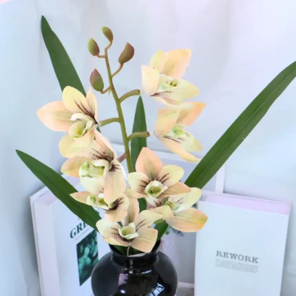 8 head cymbidium artificial flower home bedroom decoration