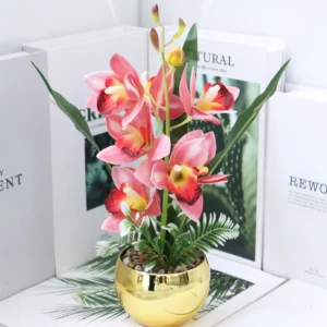 8 head cymbidium artificial flower home bedroom decoration (复制)